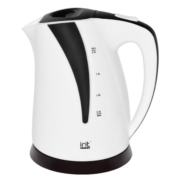 Чайник электрический Irit IR-1238 1500Вт 2л пластик, белый/черный