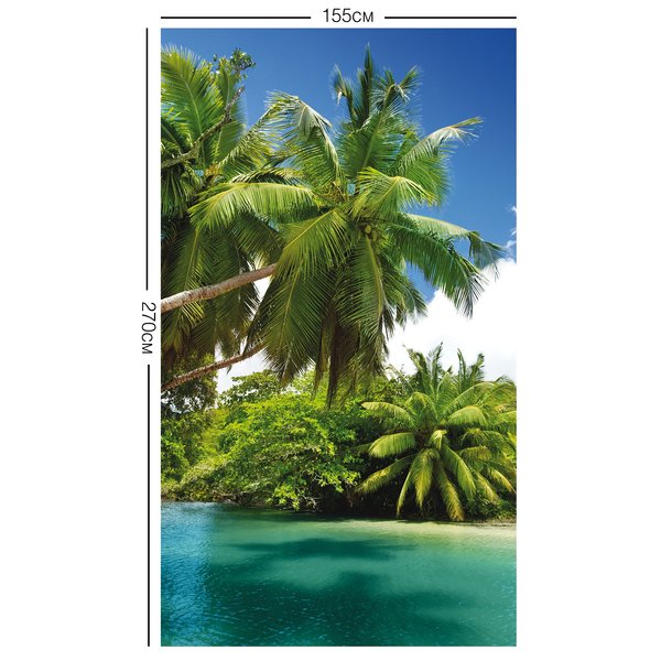 Фотообои Красочный остров 155х270см на бумажной основе