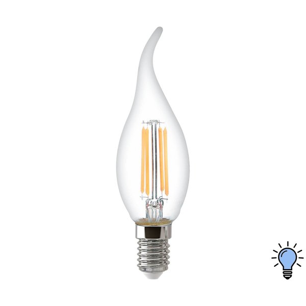 Лампа светодиодная THOMSON LED FILAMENT TAIL CANDLE 11W свеча на ветру E14 6500K свет холодный белый