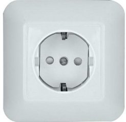 Розетка встраиваемая Schneider Electric Этюд PC16-004b с заземлением цвет белый