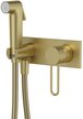Смеситель встраиваемый с гигиеническим душем с защитным клапаном IDDIS Duna DUNMGV0i08 матовое золото
