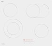 Поверхность варочная электрическая Evelux HEV 642 W 59х52см белый