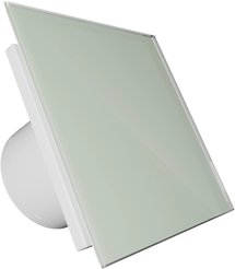 Панель вентилятора AEON D100/125 179х179 стекло глянцевое белое (White soft) DICITI
