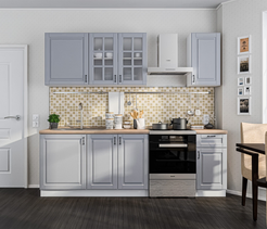 Гарнитур кухонный Регина24 Серый 1,8м (без столешницы)