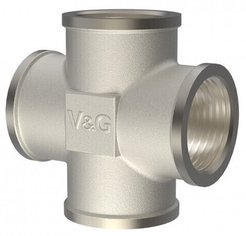 Крестовина латунная V&G с внутренней резьбой 3/4"