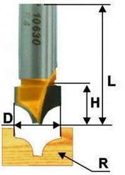 Фреза пазовая фасонная Энкор D22,2х15мм