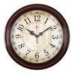 Часы настенные круглые Ретро Классика d35см пластик коричневый