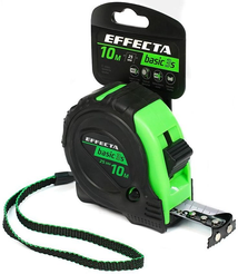 Рулетка 10х25мм прорезиненный корпус Effecta Basic 3S