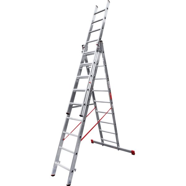 Лестница профессиональная трёхсекционная Новая высота 3х9 