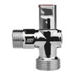 Кран латунный хромированный угловой MPF 1/2"х3/4" наружная резьба,ручка сверху