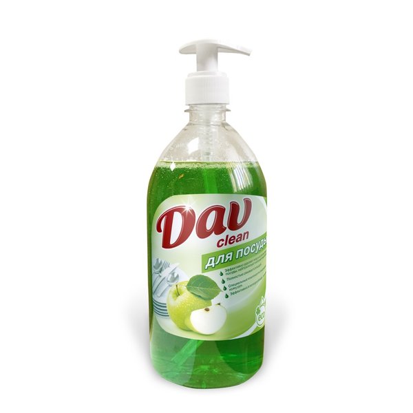 Средство д/мытья посуды Dav clean ЭКО 1л Яблоко