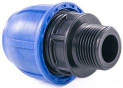 Муфта компрессионная ПНД d20x3/4" наружная резьба