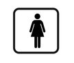 Табличка Туалет женский 150х150мм