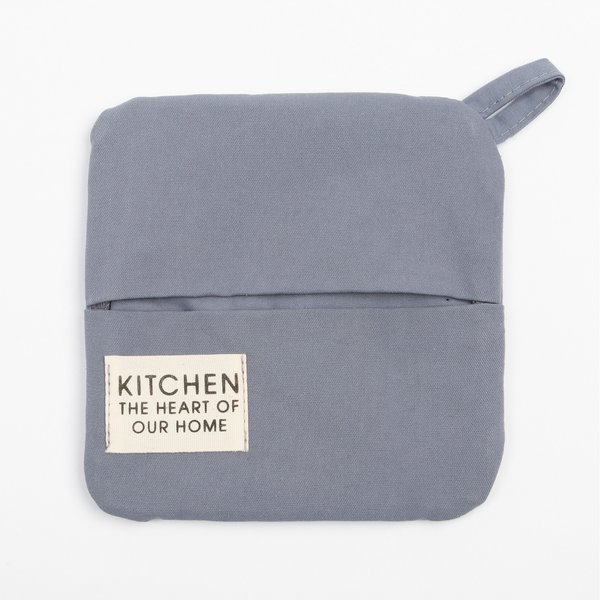 Набор кухонный Этель Kitchen синий (прихватка 19х19, прихватка-рукавица 18х29)
