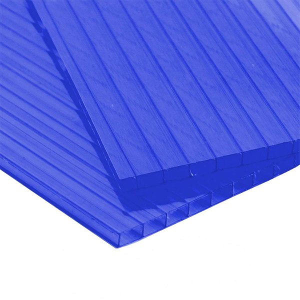 Поликарбонат сотовый 4мм 2,1х6м 0,6кг/м2 синий