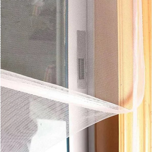 Сетка москитная PRAKTISCHE 0,75х2м на окно белая с репейной лентой, П0748