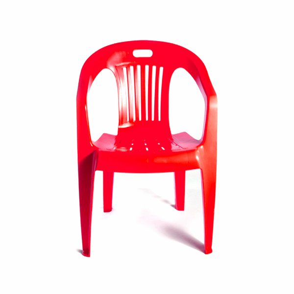 Кресло пластиковое красное