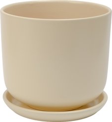 Горшок керамический Экрю d18см h15,5см v3л, цилиндр, бежевый
