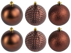 Набор шаров 6шт 8см кофе SYQF-012287
