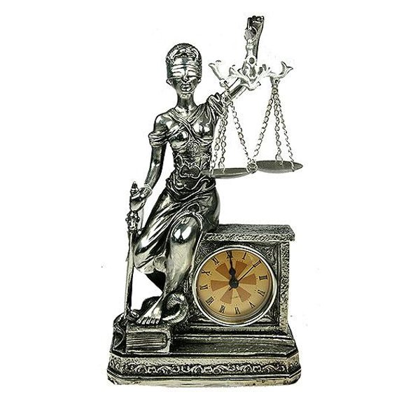 Часы Богиня Правосудия 8х15х27см