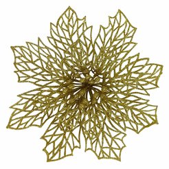 Украшение Рождественник паутинка золото 120х120х40мм