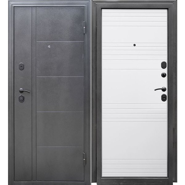 Дверь входная Форпост Олимп антик серебро софт белый 860х2050мм правая