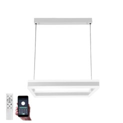 Люстра управляемая светодиодная STELLA 100WS-APP-500x500x1200-WHITE/WHITE-220-IP20