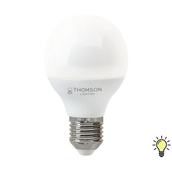 Лампа светодиодная THOMSON 8Вт Е27 шар 3000К свет теплый