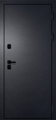 Дверь входная Термо-S101 букле черный эмалит белый зеркало 860х2050 правая