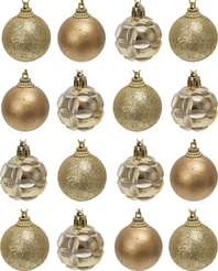 Набор шаров 16шт 4см, золото, SYQH-0125329