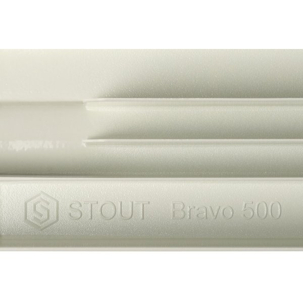 Радиатор алюминиевый боковое подключение Stout Bravo 500х80 4 секции