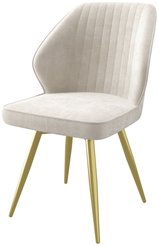 Стул кухонный Mamadoma Michael-R1 b03 46х45х86см велюр/металл, бежевый/золото, поворотный