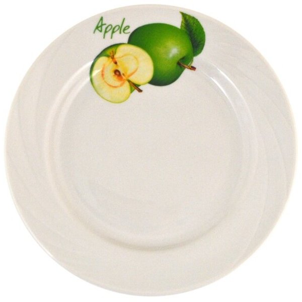 Тарелка мелкая 20см Зеленое яблоко,фарфор