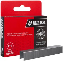 Скобы для степлера Miles тип 53 14мм 1000шт