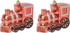 Набор украшений Паровозики 2шт 10х5,3х8см винный, EUSYQB-0124371