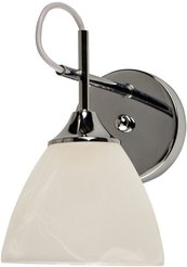 Бра Альфа 1х40W E27, металл, стекло, хром