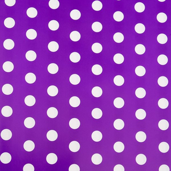 Бумага глянцевая фиолетовая, горох крупный 50х70см