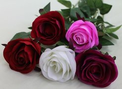 Цветок искусственный Роза Элит микс 40см