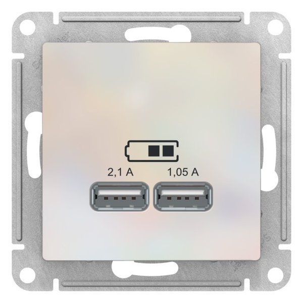 Розетка USB SE AtlasDesign Жемчуг