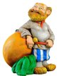 Фигура садовая Дед с репкой 35х43х47см