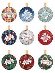 Украшение подвесное шар с новогодними пазлами 6,5см 88533