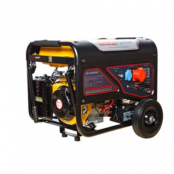 Генератор бензиновый RedVerg RD-G8000EN3 6500/6000Вт 220В ручной+электростартер 