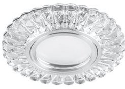 Светильник точечный с LED подсветкой CD901 белый хром G5.3