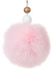 Украшение подвесное Розовый шарик из меха 8x7x7см 89510