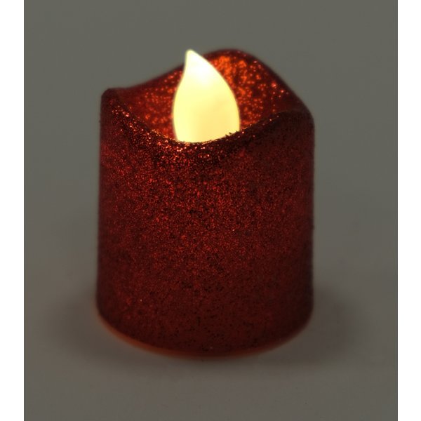 Набор свечей светодиодных 2шт 3,5х4,5см, цвет: красный, теплый белый свет, на батарейках LR1130, SYLZC-2322002