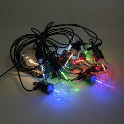 Электрогирлянда внешняя Лампы 4,5м 10LED IP44, мультиколор, с коннектором, трансформатор GS, резиновый кабель