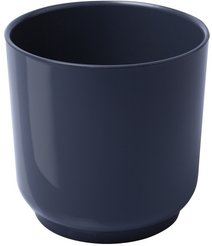 Кашпо пластиковое Дельта d17см h17см v3,2л, антрацит, с вкладкой