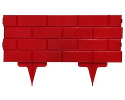 Бордюр садовый Кирпич 49х19см терракот
