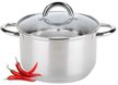Кастрюля Attribute Steel Simple 3л 19х11см нерж.сталь, крышка стекло, индукция