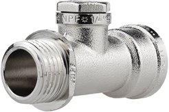 Тройник латунный под манометр 1/2"х1/4"х1/2" внутренняя-наружная резьба, с ограничителем